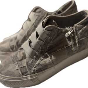Camouflage Slip-On Hidden Wedge Sneakers